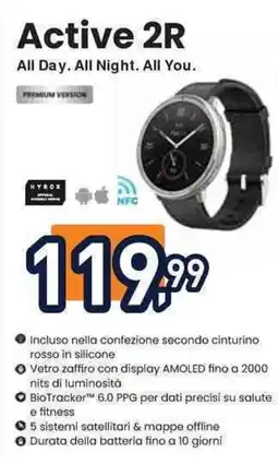 Unieuro amazfit Active 2R All Day. All Night. All You. offerta