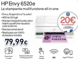 Unieuro HP Envy 6520e offerta