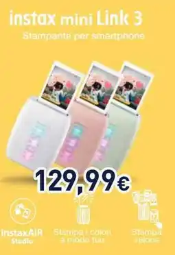 Unieuro instax mini Link 3 Stampante per smartphone offerta