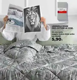 Ipercoop Lenzuola sfuse 100% cotone LE COSE offerta
