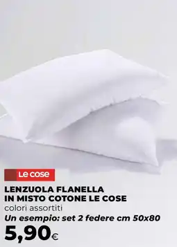 Ipercoop Lenzuola flanella in misto cotone LE COSE offerta