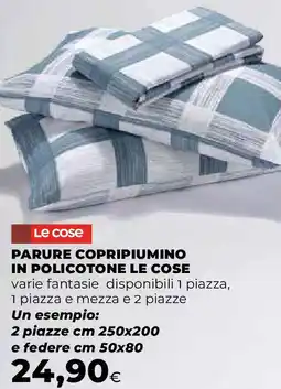 Ipercoop Parure copripiumino in policotone LE COSE offerta