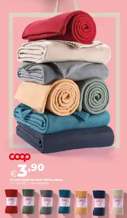 Ipercoop Plaid coop in pile tinta unita offerta