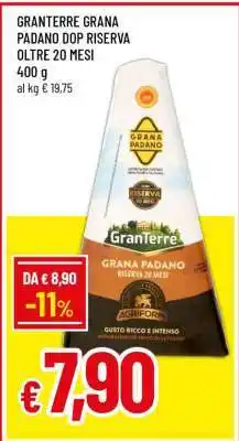 Famila GRANTERRE GRANA PADANO DOP RISERVA OLTRE 20 MESI offerta