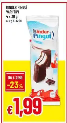 Famila KINDER PINGUÌ VARI TIPI offerta