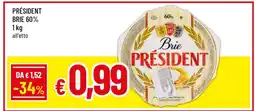 Famila PRÉSIDENT BRIE 60% offerta