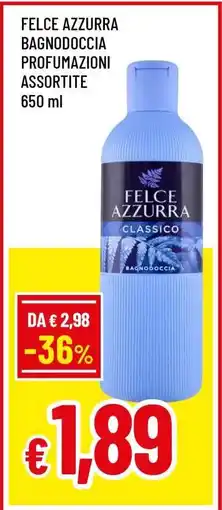 Famila FELCE AZZURRA BAGNODOCCIA PROFUMAZIONI ASSORTITE 650 ml offerta