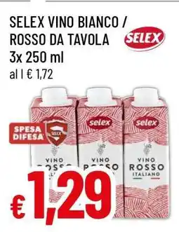 Famila SELEX VINO BIANCO / ROSSO DA TAVOLA offerta