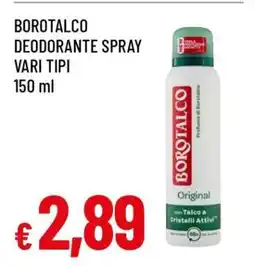 Famila BOROTALCO DEODORANTE SPRAY VARI TIPI offerta