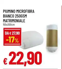 Famila PIUMINO MICROFIBRA BIANCO 250GSM MATRIMONIALE offerta