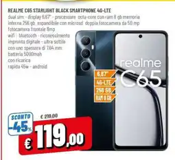 Famila REALME C65 STARLIGHT BLACK SMARTPHONE 4G-LTE offerta