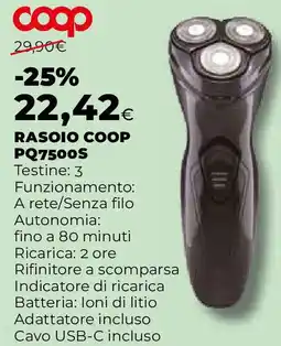 Ipercoop RASOIO COOP PQ7500S offerta