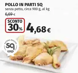 Coop Pollo in parti sq senza petto offerta