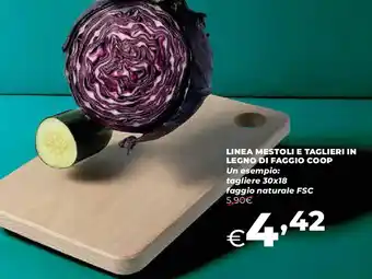 Linea mestoli e taglieri in legno di faggio COOP