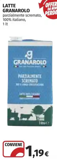 Coop Latte granarolo parzialmente scremato, 100% italiano offerta