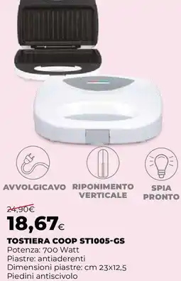 Ipercoop TOSTIERA COOP ST1005-GS offerta