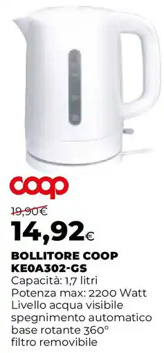 Ipercoop BOLLITORE COOP KE0A302-GS offerta