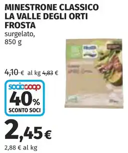 Coop Minestrone classico la valle degli orti FROSTA offerta