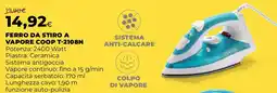 Ipercoop FERRO DA STIRO A VAPORE COOP T-2108N offerta