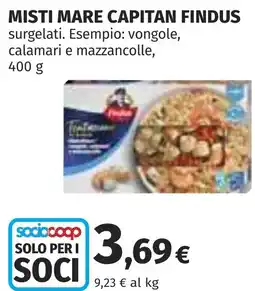 Coop Misti mare capitan FINDUS offerta