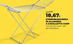 Ipercoop Stendibiancheria in alluminio a cavalletto COOP offerta