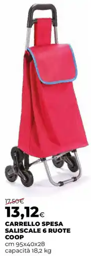 Ipercoop Carrello spesa saliscale 6 ruote COOP offerta
