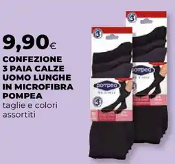 Ipercoop Confezione 3 paia calze uomo lunghe in microfibra pompea offerta