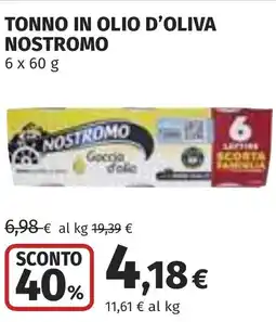 Coop Tonno in olio d'oliva NOSTROMO offerta