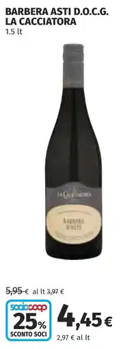 Coop Barbera asti d.o.c.g. LA CACCIATORA offerta