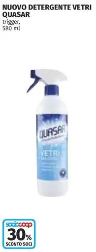 Coop Nuovo detergente vetri QUASAR offerta