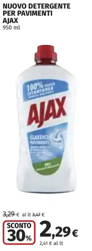 Coop Nuovo detergente per pavimenti AJAX offerta