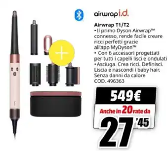 MediaWorld Airwrap T1/T2 offerta