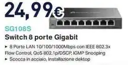 Unieuro tp-link SG108S Switch 8 porte Gigabit offerta