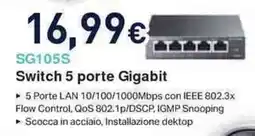 Unieuro tp-link SG105S Switch 5 porte Gigabit offerta