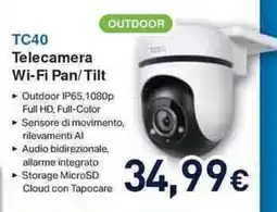 Unieuro tapo TC40 Telecamera Wi-Fi Pan/Tilt offerta