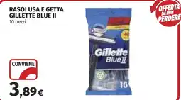 Coop Rasoi usa e getta gillette blue ii 10 pezzi offerta