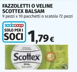 Coop Fazzoletti o veline scottex balsam offerta