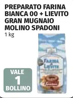 Coop Preparato farina bianca 00 + lievito gran mugnaio molino SPADONI offerta