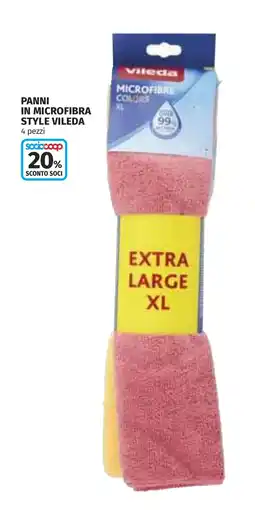 Coop Panni in microfibra style VILEDA 4 pezzi offerta