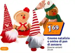 Action Gnomo natalizio o omino di pan di zenzero offerta