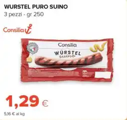 Tigre Consilia wurstel puro suino offerta
