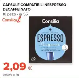 Tigre Consilia capsule compatibili nespresso decaffeinato offerta