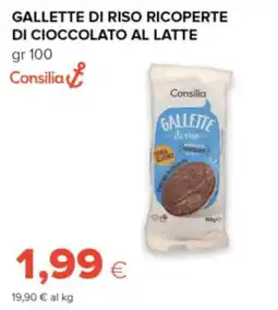 Tigre Consilia gallette di riso ricoperte di cioccolato al latte offerta