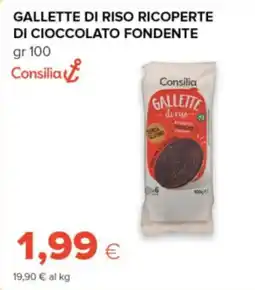 Tigre Consilia gallette di riso ricoperte di cioccolato fondente offerta