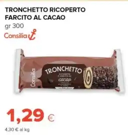 Tigre Consilia tronchetto ricoperto farcito al cacao offerta