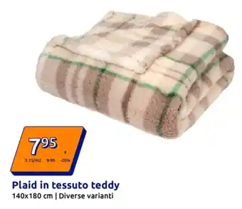 Action Plaid in tessuto teddy offerta