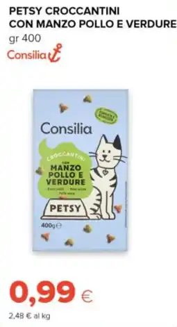 Tigre Consilia petsy croccantini con manzo pollo e verdure offerta