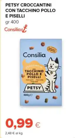 Tigre Consilia petsy croccantini con tacchino pollo e piselli offerta