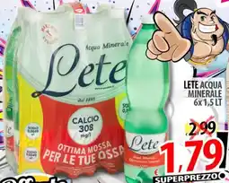 Il Genio Supermercato Lete acqua minerale offerta