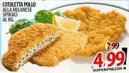 Il Genio Supermercato Cotoletta pollo alla milanese spinaci offerta